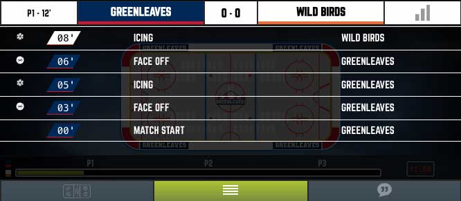 Ice Hockey Client Mobile: Match History