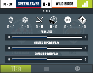Ice Hockey Mobile Portrait: Statistics Panel